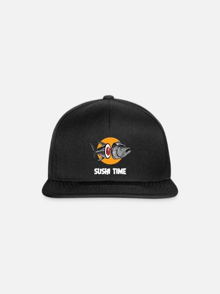 SUSHI TIME-Thunfisch-b - Snapback Cap - Schwarz/Schwarz