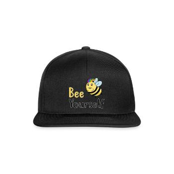 Bee Yourself - Pride Gay LGBT - Snapback Cap - Schwarz/Schwarz - Vorne