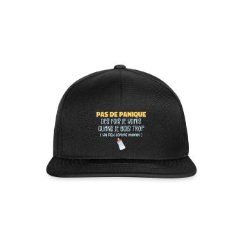 Bébé Cadeau Je Bois Comme Maman Humour Cadeau - Casquette snapback - noir/noir - Devant