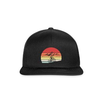 Bicycle Cyclist Road Bike Retro Gift Idea - Snapback Cap - black/black - Front