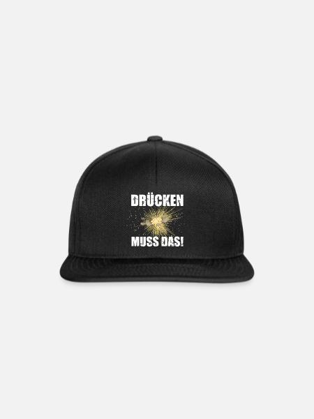 Pyro Drücken muss das Feuerwerk - Snapback Cap - Schwarz/Schwarz