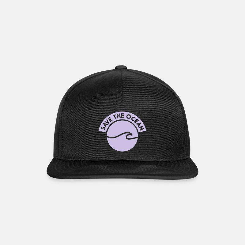 SAVE THE OCEAN - Snapback Cap - Schwarz/Schwarz
