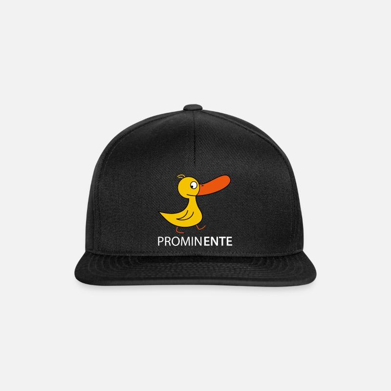 Prominente Ente (b) - Snapback Cap - Schwarz/Schwarz