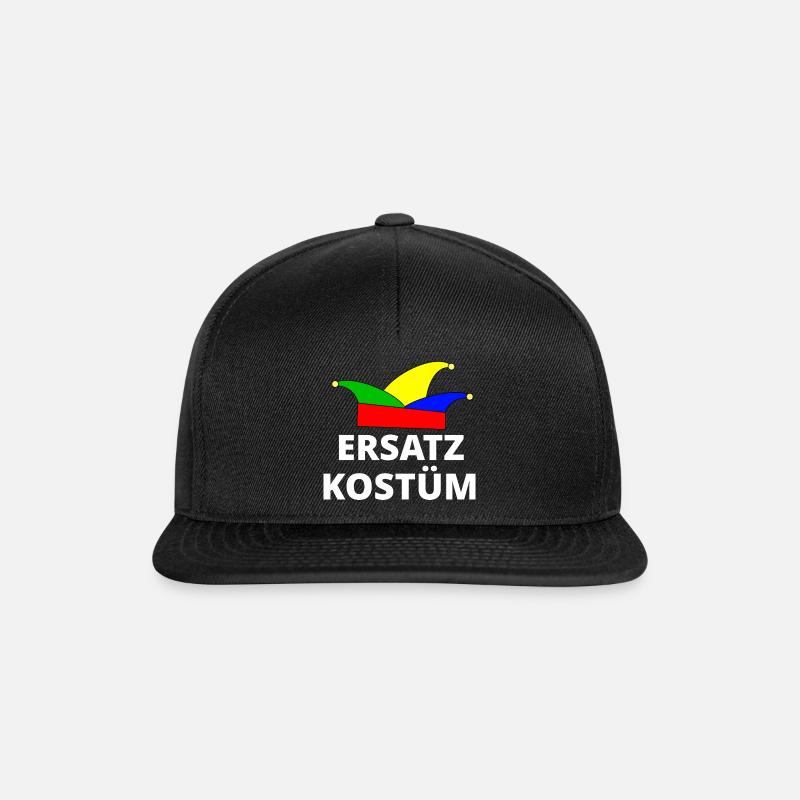 Karneval Kostüm - Snapback Cap - Schwarz/Schwarz