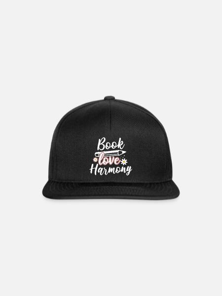 Book love - Snapback Cap - Schwarz/Schwarz