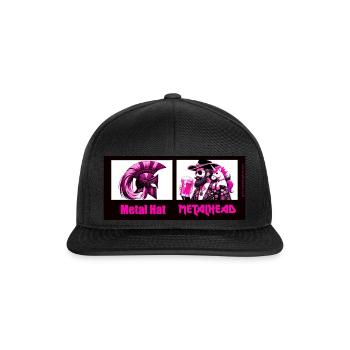 Metal Hat or Metalhead - Snapback Cap - black/black - Front