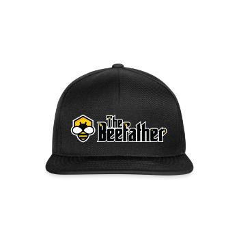 Le beefather - abeille miel apiculteur fleurs en nid d'abeille - Casquette snapback - noir/noir - Devant