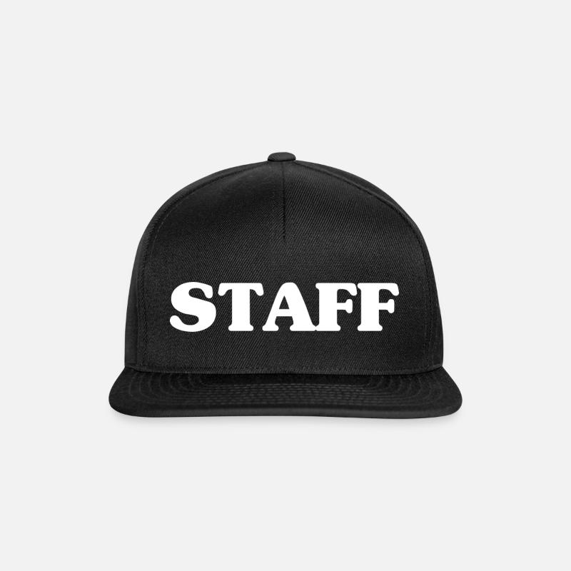 Staff Team Mitarbeiter Mitarbeiterinnen Mannschaft - Snapback Cap - Schwarz/Schwarz