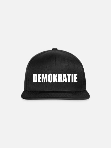 Demokratie - Snapback Cap - Schwarz/Schwarz
