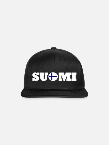 Suomi - Snapback Cap - Schwarz/Schwarz
