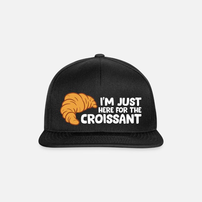 Croissant - I'm just here for the Croissant - Snapback Cap - black/black