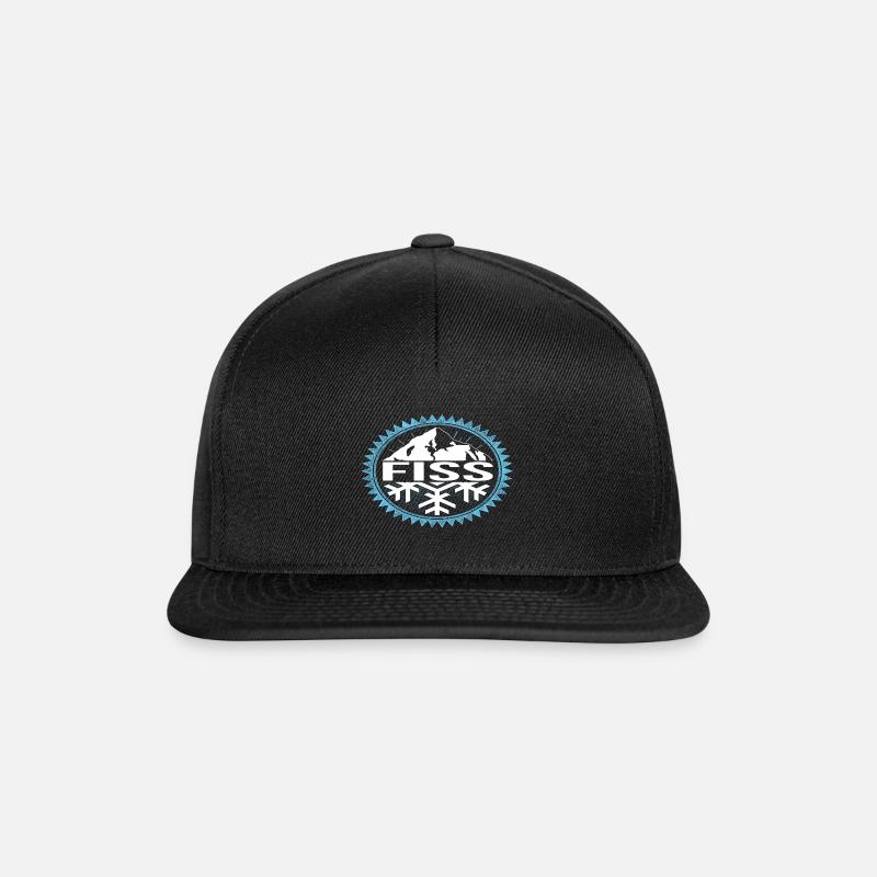 FISS Winter Berge - Snapback Cap - Schwarz/Schwarz