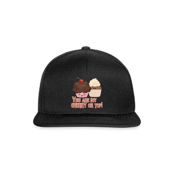 tu es ma cerise sur le gâteau - tu es la cerise sur le gâteau - Casquette snapback - noir/noir - Devant
