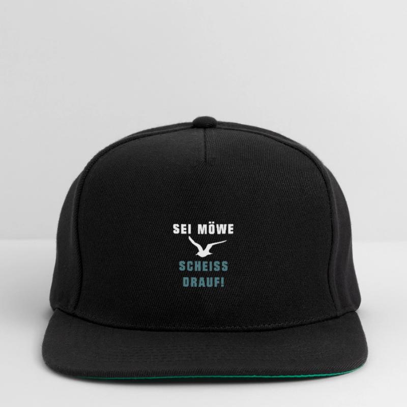 Sei Möwe, Scheiss drauf! Spruch oder Geschenkidee Snapback Cap