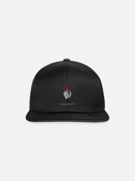 Tesla Nikola - Snapback Cap - Schwarz/Schwarz