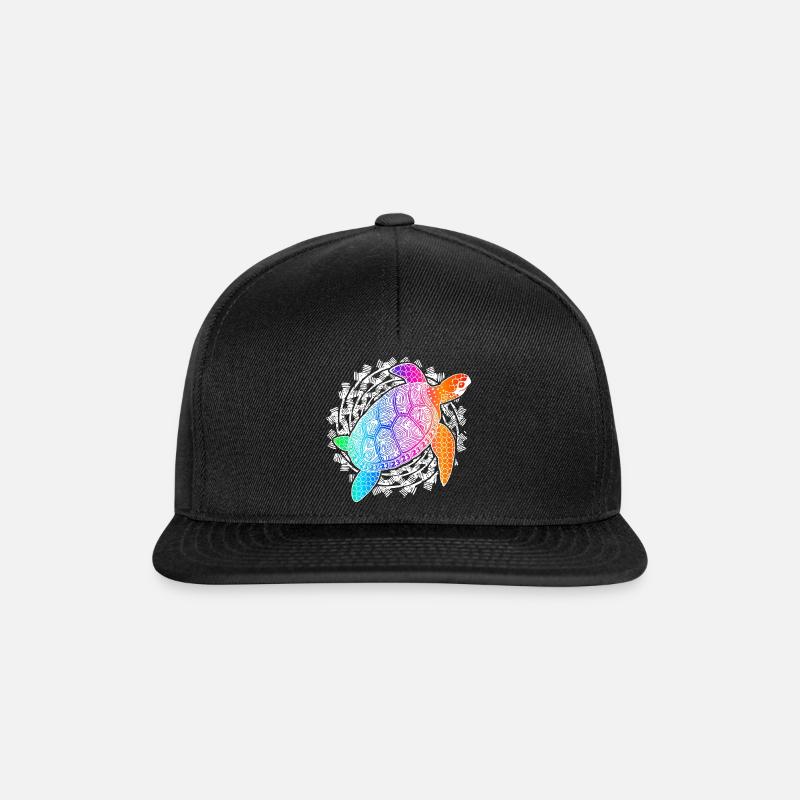 Turtle Schildkröte 23 - Snapback Cap - Schwarz/Schwarz
