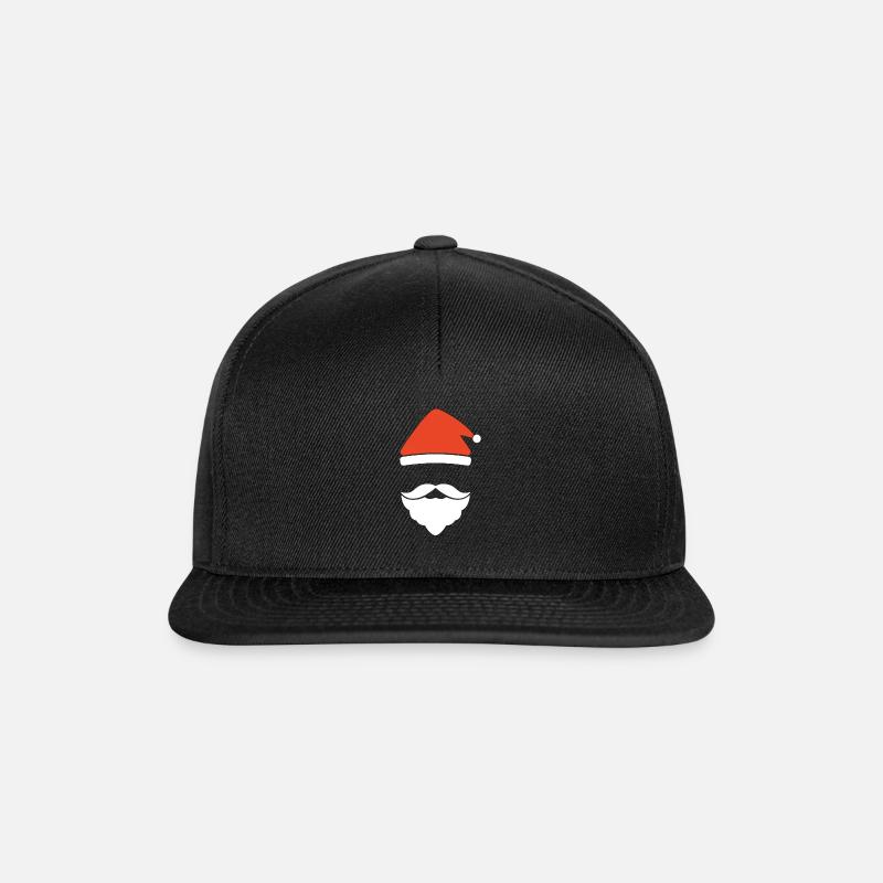 Weihnachten Bart Geschenk Geschenkidee - Snapback Cap - Schwarz/Schwarz