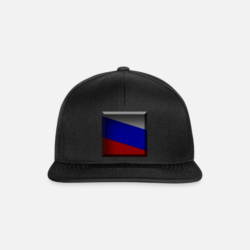 Russische Flage - Snapback Cap - Schwarz/Schwarz