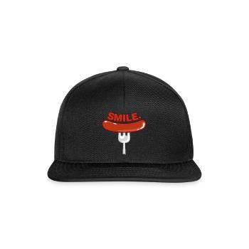 happiness - Snapback Cap - Schwarz/Schwarz - Vorne