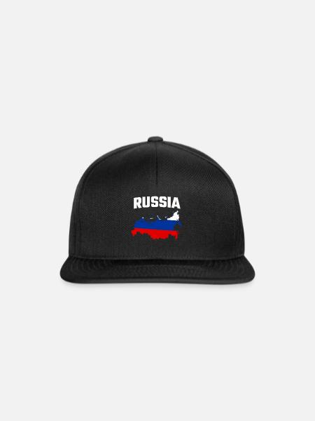 RUSSIA - Snapback Cap - Schwarz/Schwarz