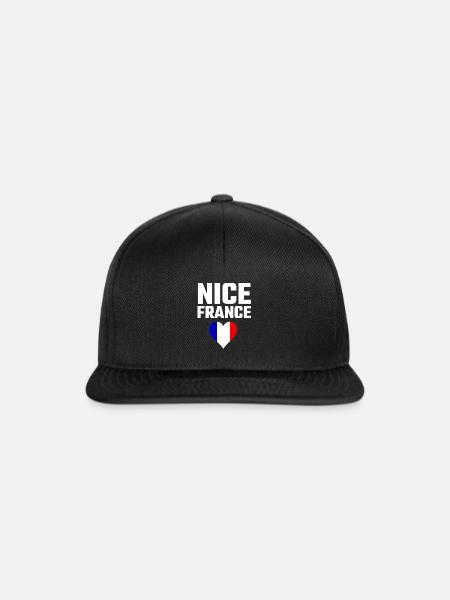 Nice France Nizza Frankreich - Snapback Cap - Schwarz/Schwarz