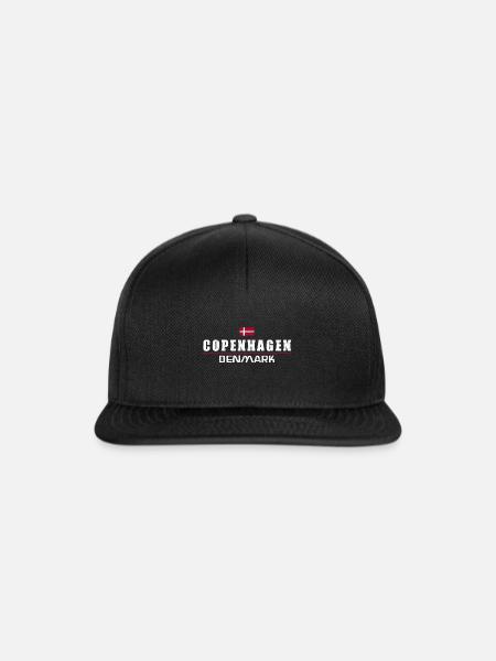 Copenhagen Denmark - Snapback Cap - Schwarz/Schwarz