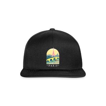 Paris Frankreich Eiffelturm Turm Stadt Reisen Sein - Snapback Cap - Schwarz/Schwarz - Vorne