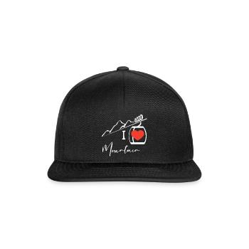 I love Mountain - Snapback Cap - black/black - Front