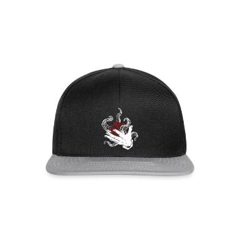 Würfel Hand Tentakel W20 Horror Brettspiel - Snapback Cap - Schwarz/Grau - Vorne