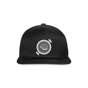 BBQ Grill mit Grillfleisch - Snapback Cap - Schwarz/Schwarz - Vorne