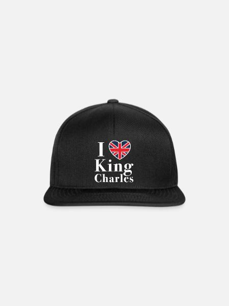 Ich liebe König Charles - Snapback Cap - Schwarz/Schwarz