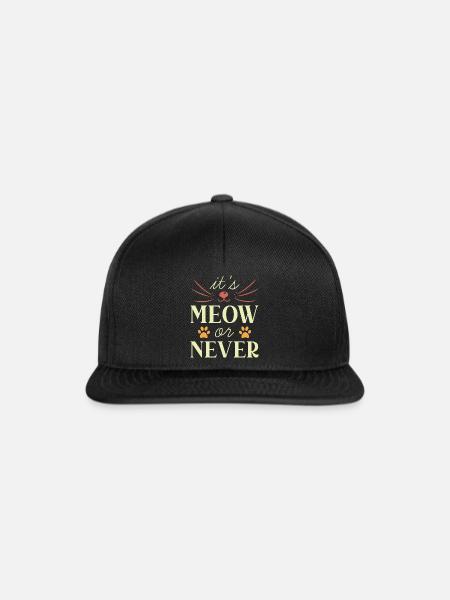 Es ist Miau oder nie - Snapback Cap - Schwarz/Schwarz