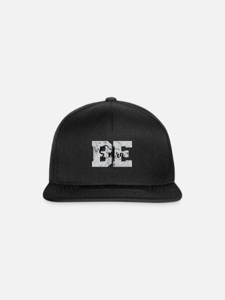 Be Extra - Snapback Cap - Schwarz/Schwarz