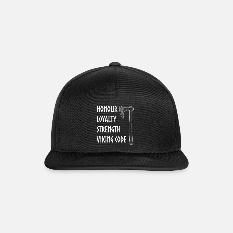 Viking code - Snapback Cap - black/black