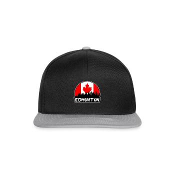 Edmonton Canada Flag Skyline Silhouette Travel - Casquette snapback - noir/gris - Devant