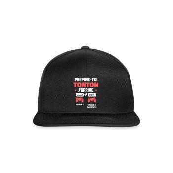 Prépare-toi tonton j'arrive - annonce grossesse - Casquette snapback - noir/noir - Devant
