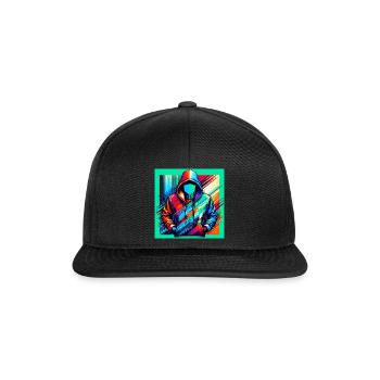 Cyber Pulse - Snapback Cap - black/black - Front