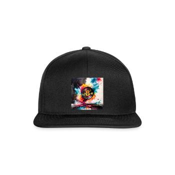 Bitcoin Abstract - Snapback Cap - Schwarz/Schwarz - Vorne