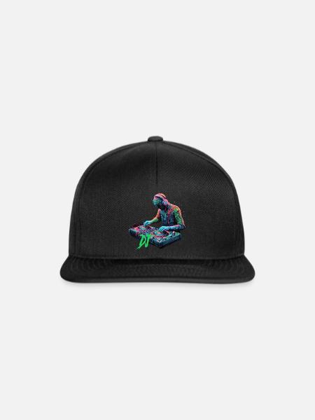 DJ - Snapback Cap - Schwarz/Schwarz