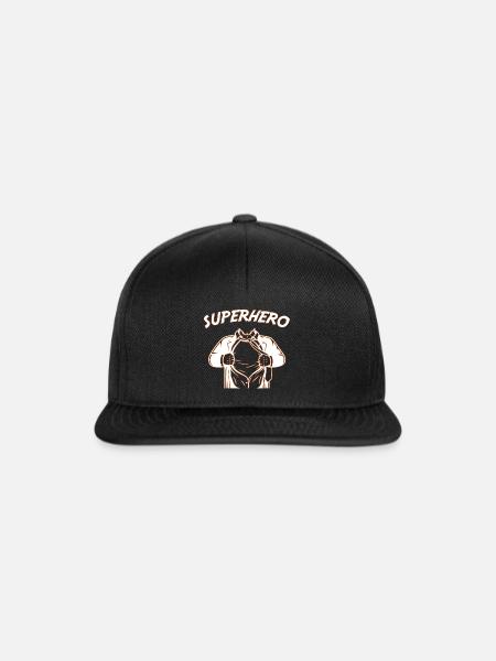 Superhero Kostüm Karneval Superheld - Snapback Cap - Schwarz/Schwarz