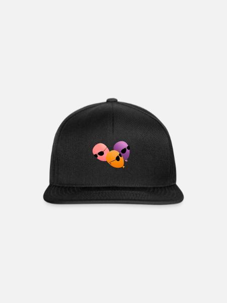 Luftballons - Snapback Cap - Schwarz/Schwarz