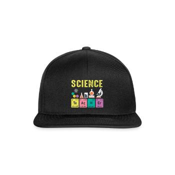 Naturwissenschaft Lehrer Regelmäßige Elemente - Snapback Cap - Schwarz/Schwarz - Vorne