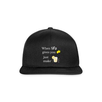 Lemonade Shirt - Snapback Cap - Schwarz/Schwarz - Vorne