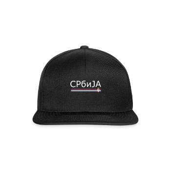 Србија Serbia motif gift idea proud Serb - Snapback Cap - black/black - Front