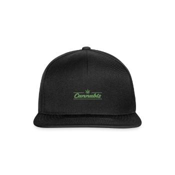 Weed Marihuana Geschenkidee - Snapback Cap - Schwarz/Schwarz - Vorne