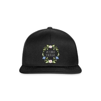 Mir doch scheißegal - Snapback Cap - Schwarz/Schwarz - Vorne