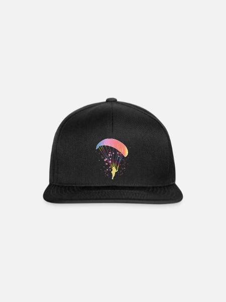 Gleitschirmfliegen Bunt - Snapback Cap - Schwarz/Schwarz