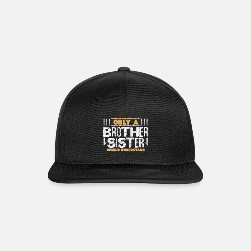 Idée cadeau frère soeur frère - Casquette snapback - noir/noir