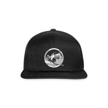 Skiing winter gift idea - Snapback Cap - black/black - Front