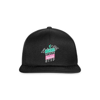 Chatte de gravier - Casquette snapback - noir/noir - Devant